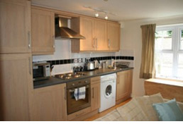 Kitchen of modern fully-furnished apartment in central Oxford